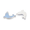 Rack Plating Alloy Enamel Sea Lion Pendants ENAM-T024-81A-P-2