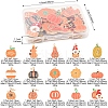 30Pcs 15 Styles Thanksgiving Day Golden Tone Alloy Enamel Pendants ENAM-FS0002-02-4