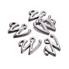 Gunmetal Plated Alloy Letter Pendants PALLOY-J718-01B-W-2