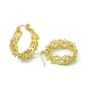 Rack Plating Brass Clear Cubic Zirconia Hoop Earrings for Women EJEW-M213-34G-2