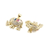 Brass Pave Cubic Zirconia Pendants KK-U009-02A-G-2