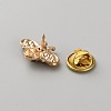 12Pcs Bees Enamel Brooch Setting for Rhinestone JEWB-FH0001-46-2