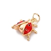 Brass Enamel Pendants KK-D360-15G-2