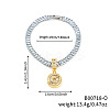 Fashionable Brass Micro Pave Clear Cubic Zirconia Charm Bracelets AF9298-15-2