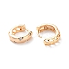 Rack Plating Brass Clear Cubic Zirconia Hoop Earrings EJEW-S241-20G-2