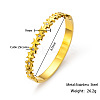 304 Stainless Steel Micro Pave Clear Cubic Zirconia Star Hinged Cuff Bangles for Women WG9322F-02-5