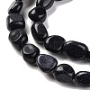 Synthetic Blue Goldstone Beads Strands LS-G-G146-A35-01-4