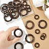 35Pcs Wood Jewelry Findings Coconut Linking Rings COCO-YW0001-01-3