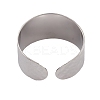 Non-Tarnish 304 Stainless Steel Textured Open Cuff Rings for Women RJEW-G285-67P-3