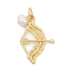 Natural Cultured Freshwater Pearl & Brass Pendants KK-U062-13G-1