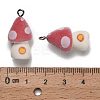 Flocky Opaque Resin Pendants RESI-I335-01P-12-3