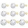 30Pcs Clear Cubic Zirconia Stud Earring Findings EJEW-BBC0002-09-7