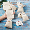 Burlap Packing Pouches Drawstring Bags ABAG-TA0001-14-9