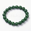 Natural Mashan Jade Beaded Stretch Bracelet BJEW-P207-28-8mm-1