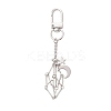 Brass Macrame Pouch Empty Stone Holder Pendant Decoration HJEW-JM03303-02-1
