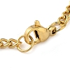 304 Stainless Steel Curb Chain Pendant Necklaces NJEW-H034-01G-3