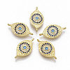 Brass Micro Pave Cubic Zirconia Links Connectors LS-ZIRC-T005-032G-1