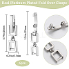 6Pcs Brass Fold Over Clasps KK-BBC0013-51-2