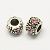 Alloy Rhinestone European Beads MPDL-R036-11I-1