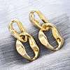 Nuggets Brass Dangle Stud Earrings EJEW-R025-13G-2