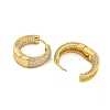 Rack Plating Round Ring Brass Micro Pave Clear Cubic Zirconia Hoop Earrings KK-F876-32G-2