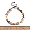 Natural Fossil Coral Beaded Bracelets for Women G-P563-07P-02-5