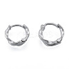 316 Surgical Stainless Steel Twist Hoop Earrings for Men Women EJEW-N052-10-1