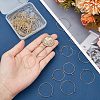 60pcs 2 styles Long-Lasting Plated Brass Hoop Earrings Findings KK-CN0003-11-3