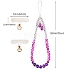 Round Synthetic Moonstone Beaded Mobile Straps HJEW-SW00042-09-2