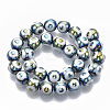 Electroplate Glass Beads Strands EGLA-T012-02D-2