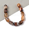Natural Banded Agate/Striped Agate(Dyed & Heated) Beads Strands G-H324-01D-2