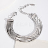 304 Stainless Steel Link Chain Bracelets for Women BJEW-Z125-02P-1
