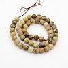 Natural Picture Jasper Round Bead Strands G-G-P070-55-8mm-2