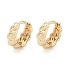 Twist Brass Hoop Earrings EJEW-Z102-09G-4