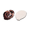 10Pcs UV Single Face Printed Wood Animal in Nest Pendant Decorations WOOD-N020-15-3