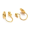 Brass Clip-on Earring Converters Findings KK-D060-04G-02-2
