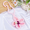Handmade Polyester Flower Pendant Decorations HJEW-WH20020-011C-4