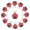 30Pcs Alloy Enamel Pendants ENAM-SC0002-13-1