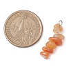 Gradient Color Natural Red Aventurine & Natural Sunstone & Natural Topaz Jade Chip Beaded Pendants PALLOY-JF02791-09-2