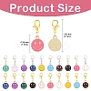 60Pcs Smiling Face Alloy Enamel Pendant Decorations HJEW-YW00244-3