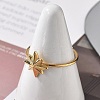 Star 304 Stainless Steel Open Cuff Ring for Women LS-RJEW-M049-03G-3