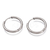 Tarnish Resistant 201 Stainless Steel Huggie Hoop Earrings EJEW-O095-02B-1
