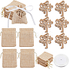 36Pcs Wooden Cabochons WOOD-FH0002-39-1