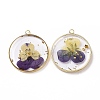 Transparent Clear Epoxy Resin Pendants RESI-L036-12G-07-1