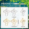 16Pcs 2 Color 304 Stainless Steel Pendants STAS-UN0039-50-4
