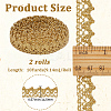 2 Rolls Metallic Yarn Lace Trim OCOR-GF0005-58A-2