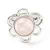 Natural Rose Quartz Adjustable Rings RJEW-P043-01P-22-2