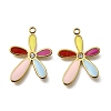 304 Stainless Steel Enamel Pendants STAS-Z163-28G-1