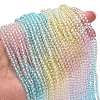 Transparent Painted Glass Beads Strands LS-DGLA-A034-T4mm-A21-2