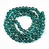 Transparent Electroplate Glass Beads Strands EGLA-TAC0006-05C-2